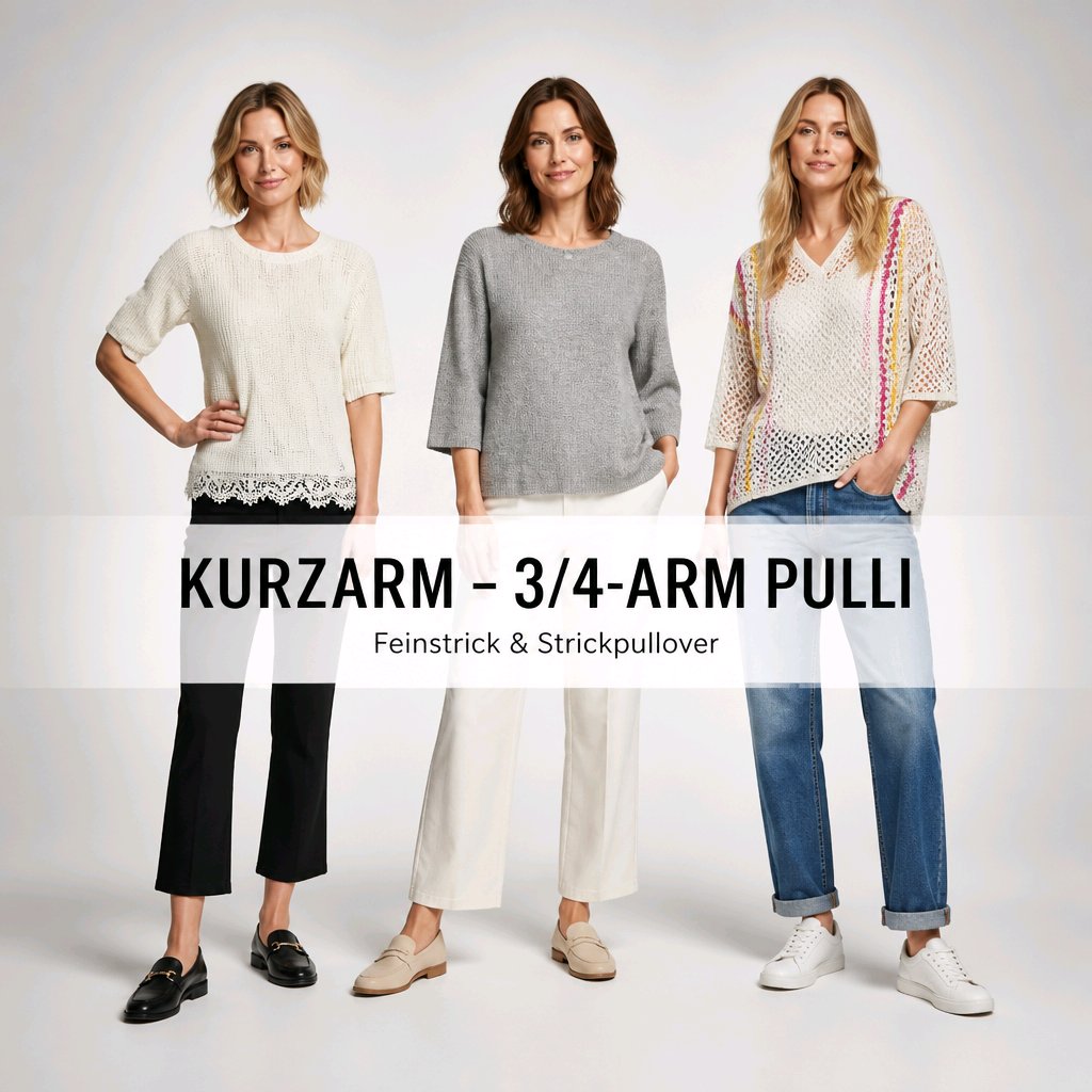 Damen Kurzarm Pulli