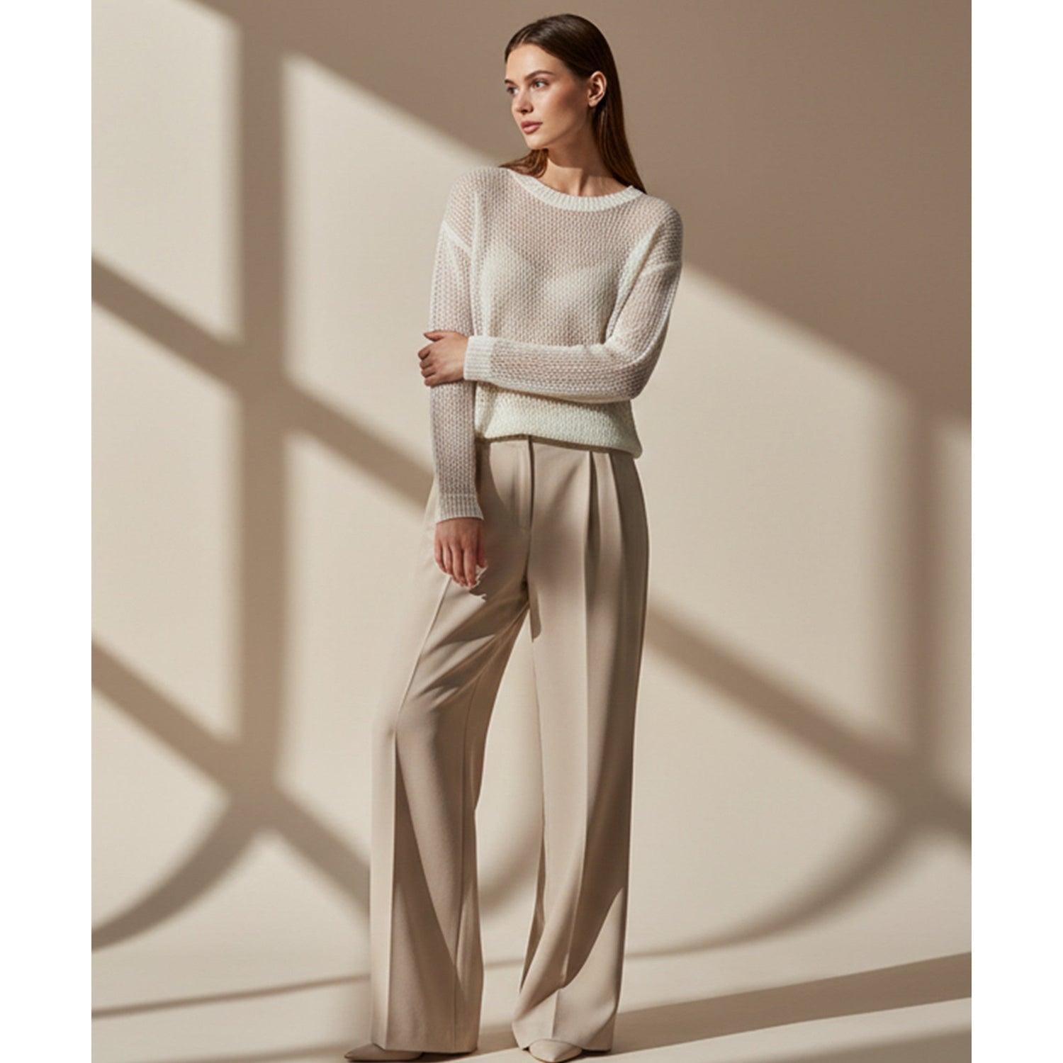 Netzpullover Damen Kollektion - Transparente Mesh- und Lochstrick-Pullover